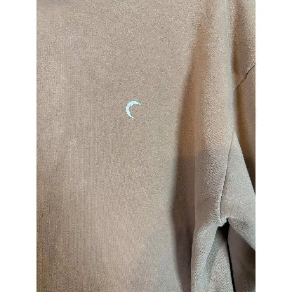 ZYIA Active Womens Long Sleeve Oversized Tan Soft Pullover Hoodie - Small - Picture 3 of 7